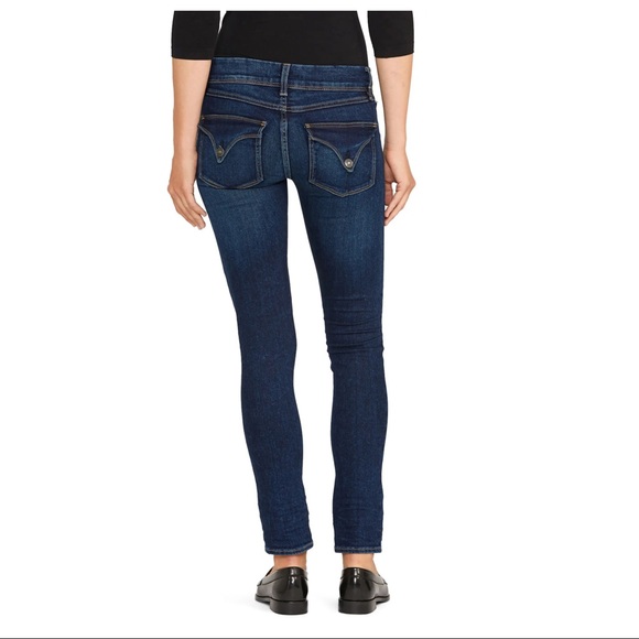 Hudson Women’s Collin Low Rise Skinny Flap Pocket Jeans in Dark Wash OKMD - Picture 2 of 9